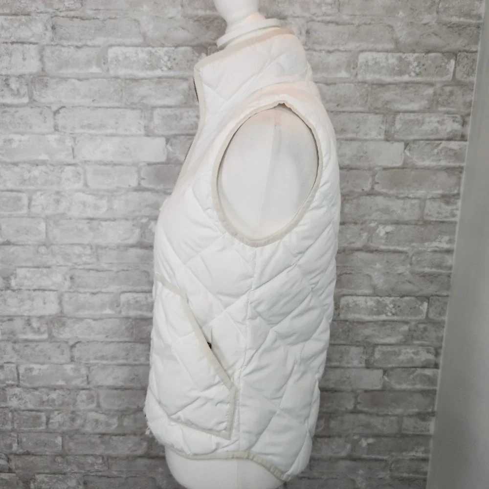 J. Crew Vest Quilted White Diamond Pattern Puffer Classic XXS